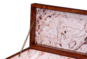 Sarreid Candece Leather Box Set Of 2 - Luxurious Croco Embossed Tan Tessoro Leather With Elegant Finish Brown  54013-4