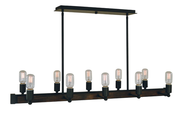 Framburg 10-light Elegant Matte Black Island Chandelier – Modern Farmhouse Style With Stunning Ambiance Matte Black Metal 5402 Mblack