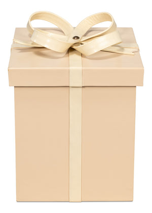 Sarreid Ferrell Leather Holiday Storage Boxes Set Of 3 - Elegant Taupe & Bone Finish, Stylish & Functional Tan  54026