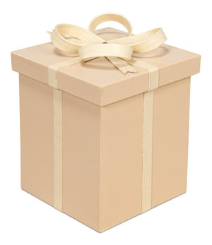 Sarreid Ferrell Leather Holiday Storage Boxes Set Of 3 - Elegant Taupe & Bone Finish, Stylish & Functional Tan  54026