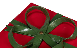 Sarreid Ferrell Leather Holiday Boxes Set Of 3 In Festive Red & Green - Perfect For Gift-giving & Décor! Red  54027