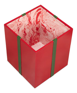 Sarreid Ferrell Leather Holiday Boxes Set Of 3 In Festive Red & Green - Perfect For Gift-giving & Décor! Red  54027