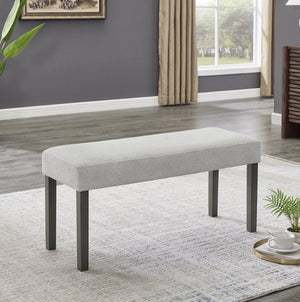 English Elm Selena Six Seat Faux Marble Rectangular Dining Set with Upholstered Chairs and Bench B061S00940