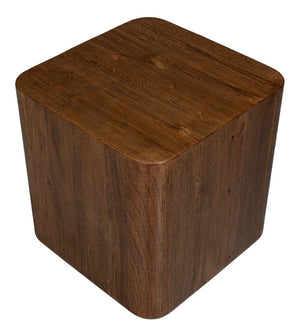 Sarreid Stewart Side Table - Rustic Reclaimed Oak Wood Design For Timeless Style And Durability In Your Home Natural  54044
