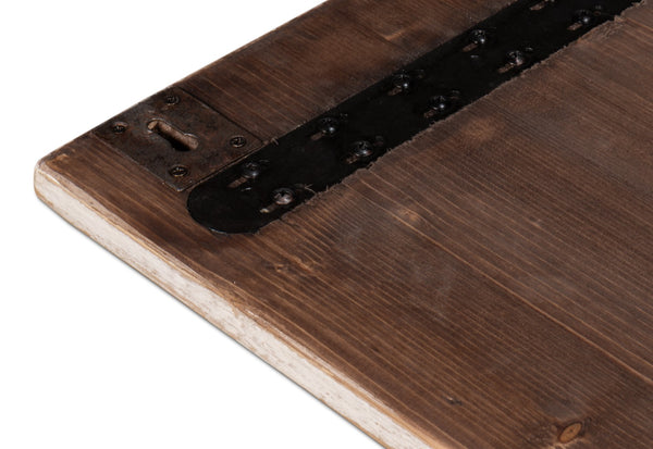 Sarreid Riley Carved Panel - Exquisite Reclaimed Pine Wood Craftsmanship For Rustic Home Décor Lovers Natural  54045