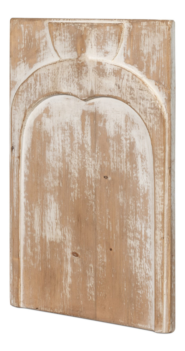 Sarreid Riley Carved Panel - Exquisite Reclaimed Pine Wood Craftsmanship For Rustic Home Décor Lovers Natural  54045
