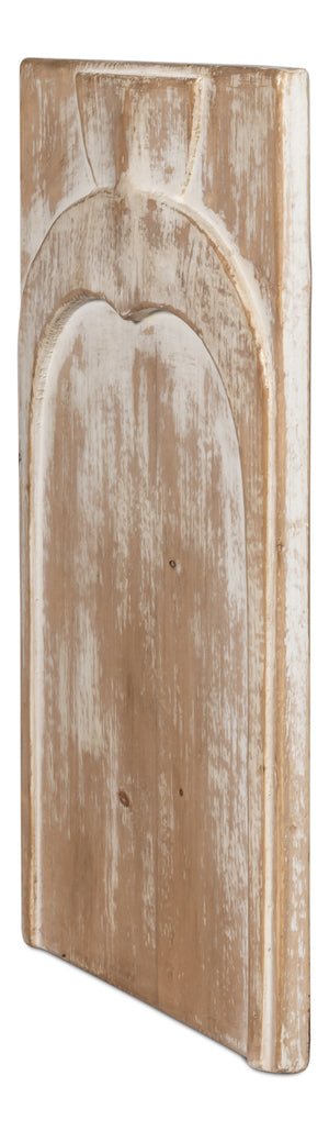 Sarreid Riley Carved Panel - Exquisite Reclaimed Pine Wood Craftsmanship For Rustic Home Décor Lovers Natural  54045