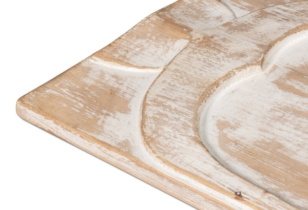 Sarreid Riley Carved Panel - Exquisite Reclaimed Pine Wood Craftsmanship For Rustic Home Décor Lovers Natural  54045