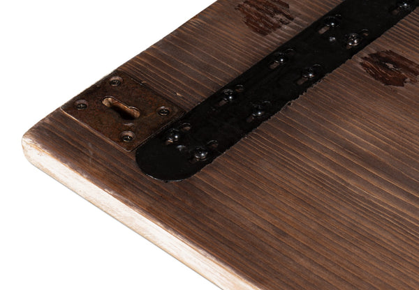 Sarreid Rupert Carved Panel - Exquisite Reclaimed Pine Wood Artistry For Rustic Home Décor & Design Natural  54046