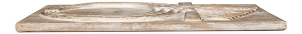 Sarreid Rupert Carved Panel - Exquisite Reclaimed Pine Wood Artistry For Rustic Home Décor & Design Natural  54046