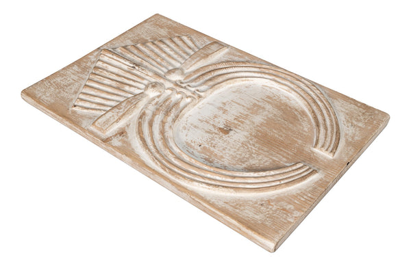 Sarreid Rupert Carved Panel - Exquisite Reclaimed Pine Wood Artistry For Rustic Home Décor & Design Natural  54046