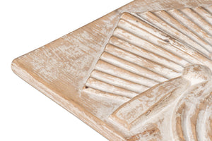 Sarreid Rupert Carved Panel - Exquisite Reclaimed Pine Wood Artistry For Rustic Home Décor & Design Natural  54046