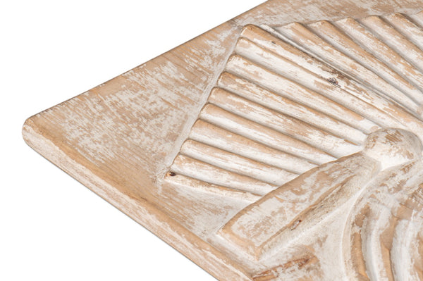 Sarreid Rupert Carved Panel - Exquisite Reclaimed Pine Wood Artistry For Rustic Home Décor & Design Natural  54046