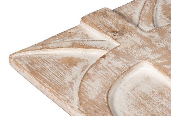 Sarreid Ringo Carved Panel - Unique Reclaimed Pine Wood Artistry For Stunning Home Décor And Design Natural  54047