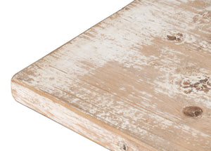 Sarreid Rip Carved Panel - Exquisite White Reclaimed Pine Wood Craftsmanship For Timeless Home Decor Natural  54048