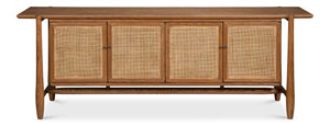 Sarreid Nido Sideboard 4 Doors In Reclaimed Oak Wood - Timeless Design For Modern Living Spaces! Natural  54049