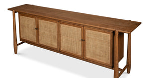 Sarreid Nido Sideboard 4 Doors In Reclaimed Oak Wood - Timeless Design For Modern Living Spaces! Natural  54049