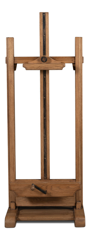 Sarreid Haagen Adjustable Blackboard Easel - Stylish Reclaimed Oak Design For Creative Spaces & Artistry Natural  54052