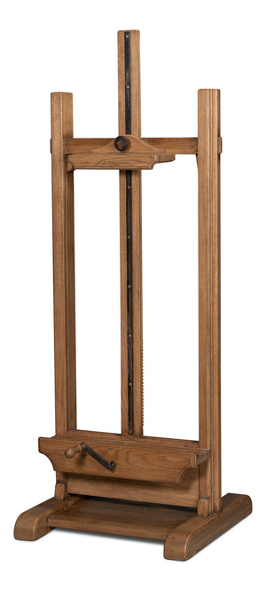 Sarreid Haagen Adjustable Blackboard Easel - Stylish Reclaimed Oak Design For Creative Spaces & Artistry Natural  54052