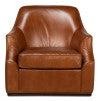 Sarreid Parrish Distilled Leather Swivel Chair - Elegant Dark Brown Finish For Stylish Comfort And Durability Brown  54060