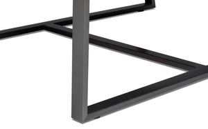 Sarreid Edmonds Onyx Black Distilled Leather Chair - Stylish Iron Frame For Modern Elegance And Comfort Black  54062