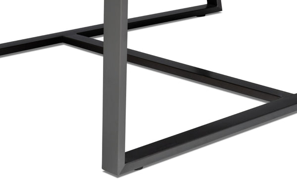 Sarreid Edmonds Onyx Black Distilled Leather Chair - Stylish Iron Frame For Modern Elegance And Comfort Black  54062