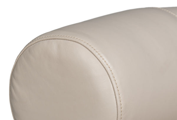 Sarreid Rondo Leather Swivel Chair In Crystal White - Elegant Design, Comfort, And 360-degree Mobility! White  54067