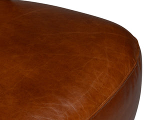 Sarreid Diddy Leather Chair - Luxurious Havana Brown Design For Stylish Living Rooms And Modern Interiors Brown  54069