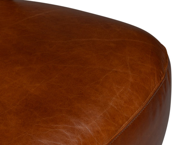 Sarreid Diddy Leather Chair - Luxurious Havana Brown Design For Stylish Living Rooms And Modern Interiors Brown  54069