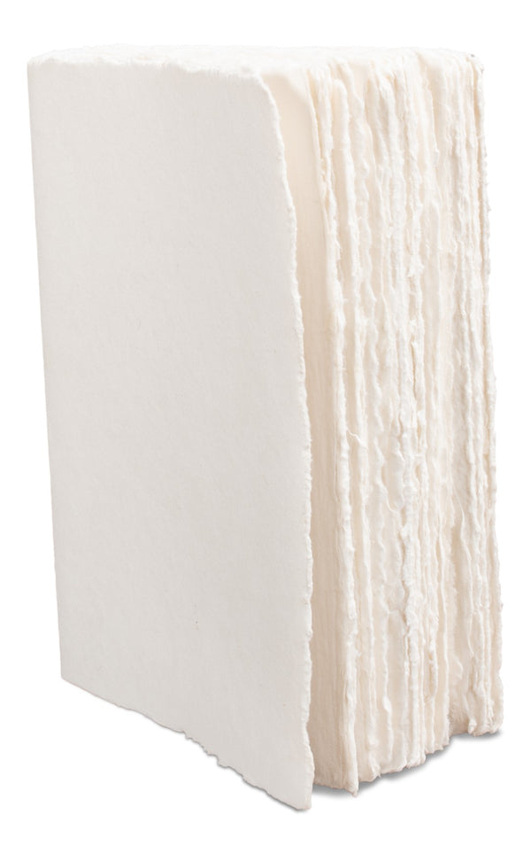 Sarreid Ledger White Set Of 6 - Premium Handmade Natural Paper For Creative Projects And Elegant Designs Ivory  54074