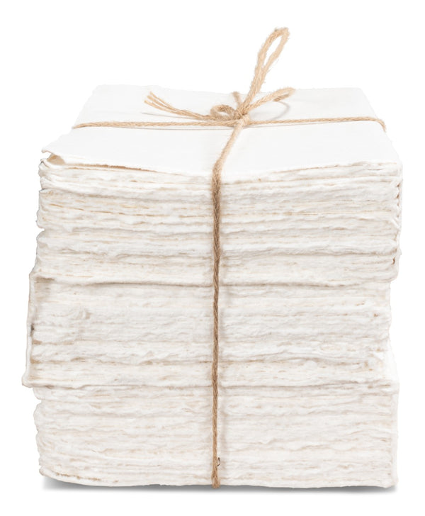 Sarreid Ledger White Set Of 6 - Premium Handmade Natural Paper For Creative Projects And Elegant Designs Ivory  54074