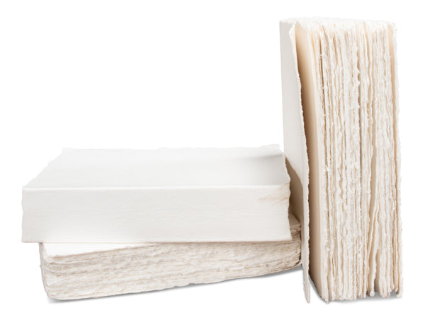 Sarreid Ledger White Set Of 6 - Premium Handmade Natural Paper For Creative Projects And Elegant Designs Ivory  54074