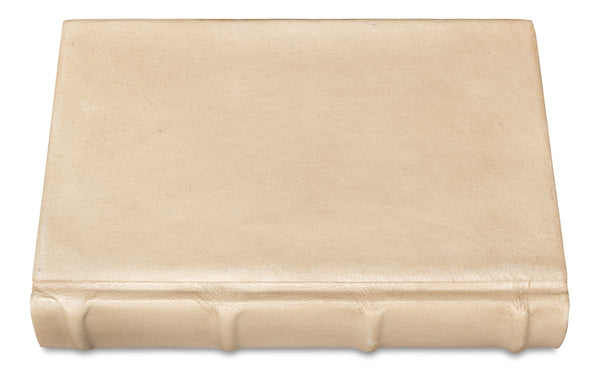 Sarreid Books Set Of 12 Antique White Leather Decorative Books For Home Or Office Stylish Decor White  54075