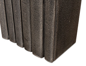 Sarreid Shagreen Books Set Of 12 – Elegant Antique Grey Faux Leather Decor For Home Or Office Styling Grey  54077-1