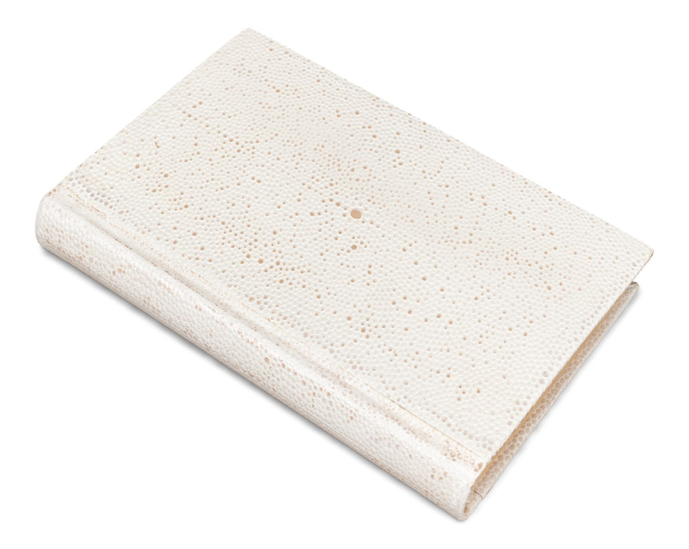 Sarreid Shagreen Books Set Of 12 - Elegant Osprey White Collection With Assorted Sizes For Stylish Decor White  54077-4