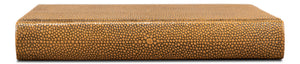 Sarreid Shagreen Books Set Of 12 - Elegant Tawny Brown Decorative Leatherbound Collection For Home Styling Brown  54077-5