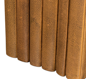 Sarreid Shagreen Books Set Of 12 - Elegant Tawny Brown Decorative Leatherbound Collection For Home Styling Brown  54077-5