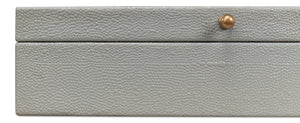 Sarreid Gatsburg Shagreen Box Set In Storm Grey - Elegant Leather Finish With Durable Paper Liner, S/2 Grey  54078-2