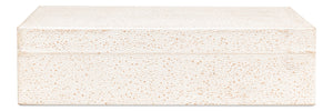 Sarreid Gatsburg Shagreen Box Set Of 2 In Osprey White - Elegant Leather With Soft Paper Liner Finish White  54078-4