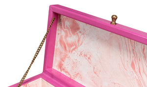 Sarreid Gatsburg Pink Shagreen Box Set Of 2 - Elegant Leather Finish With Stylish Paper Liner For Storage Pink  54078-pink
