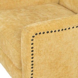 Crestview Collection Modern Indigo Accent Chair - Stylish Comfort For Your Living Room With Sturdy Legs And Plush Cushion Yellow Polyester Evfzr4351mst