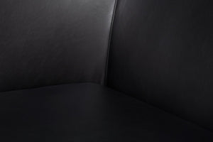 Sarreid Mcmillan Distilled Leather Sofa In Onyx Black With Antique Brass Nail Head - Luxurious Comfort! Black  54088