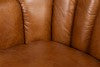 Sarreid Scoth Swivel Chair - Luxurious Cuba Brown Leather With Stylish Wood Base For Ultimate Comfort Brown  54092
