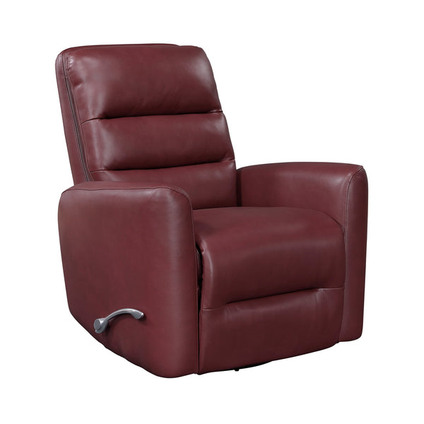 English Elm Glider Swivel Recliner Chair with Smooth Gliding Motion, Breathable Faux Leather, Luxurious Comfort and Space-Saving Design Red 34 L x 31 W x 26.5 H B011P287702