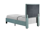 English Elm Wallace & Bay - Wallace & Bay  Luma Blue Twin Upholstered Bed