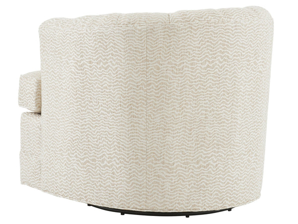 Lexington Barclay Butera Cliffhaven Swivel Chair - Luxurious Upholstered Seating With Tufted Back And Ultra Down Cushion Comfort   5410-11sw-41