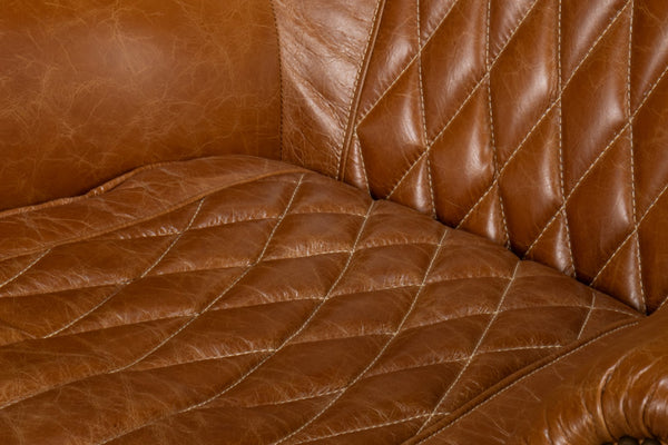 Sarreid Bugatti Leather Swivel Chair In Elegant Cuba Brown - Stylish Wood Frame With Nailhead Detailing Brown  54110