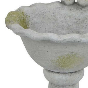English Elm Deni Silver Porcelain Temple Jar with Pierced Lattice Lid for Mantel or Shelf Display Grey Green B056P416947