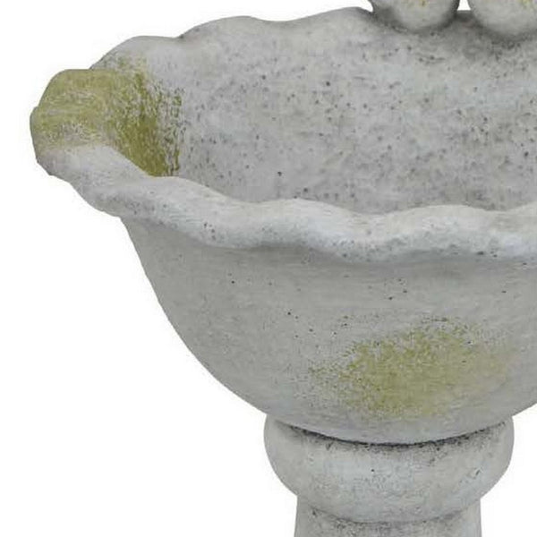 English Elm Deni Silver Porcelain Temple Jar with Pierced Lattice Lid for Mantel or Shelf Display Grey Green B056P416947