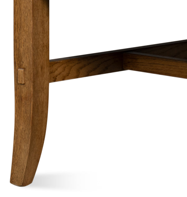 Sarreid Mercado High Back Dining Chair Set Of 2 - Luxurious Top Grain Blue Leather For Stylish Dining Spaces Blue  54130